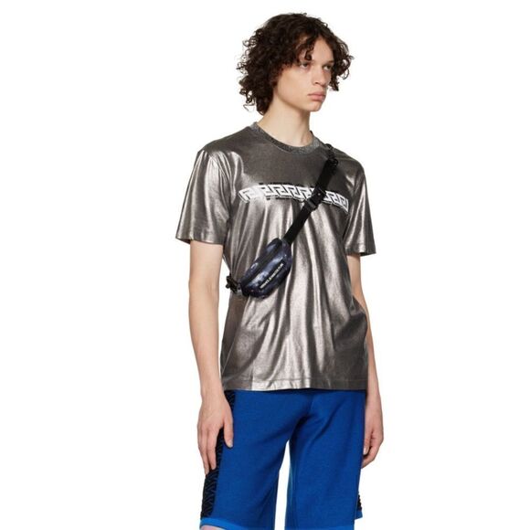 ⭕️ VERSACE JEANS Men’s Pouch Bag Space Black Color Designer Logo - Picture 5 of 5